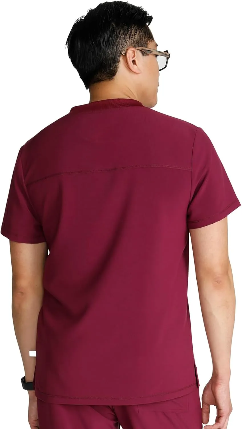 Cherokee Men's V-Neck Scrub Top Journey with 2 Pockets and Front and Back Yoke Seams and Side Vents - CK824A