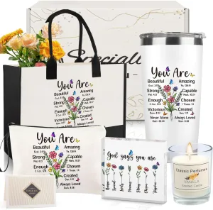 Christian Gifts for Women Faith Catholic Baptism Religious Gifts for Women Girl, God Says You Are Spiritual Inspirational Graduation Gift for Her Mom Sister Friend Wife Encouragement Church Tote Bag