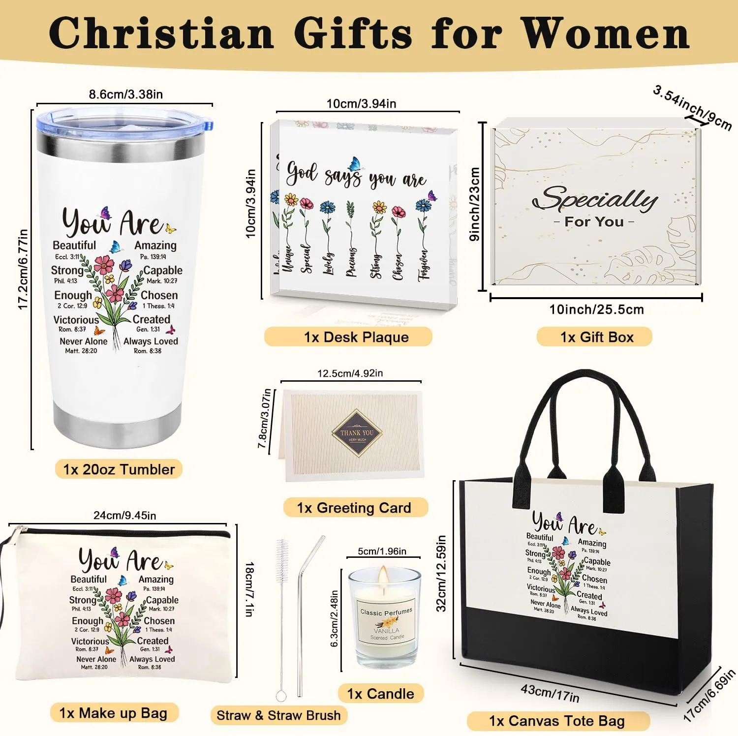 Christian Gifts for Women Faith Catholic Baptism Religious Gifts for Women Girl, God Says You Are Spiritual Inspirational Graduation Gift for Her Mom Sister Friend Wife Encouragement Church Tote Bag