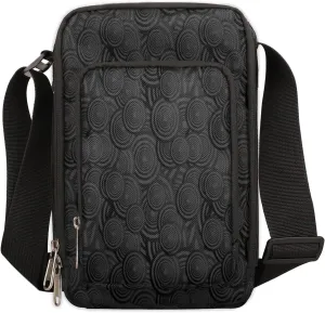 Circle Concentric Crossbody Bags Trendy Cross Body Phone Wallet Shoulder Bag Black Sling Bags Small Travel Crossbody Bag with Adjustable Strap for Women and Men