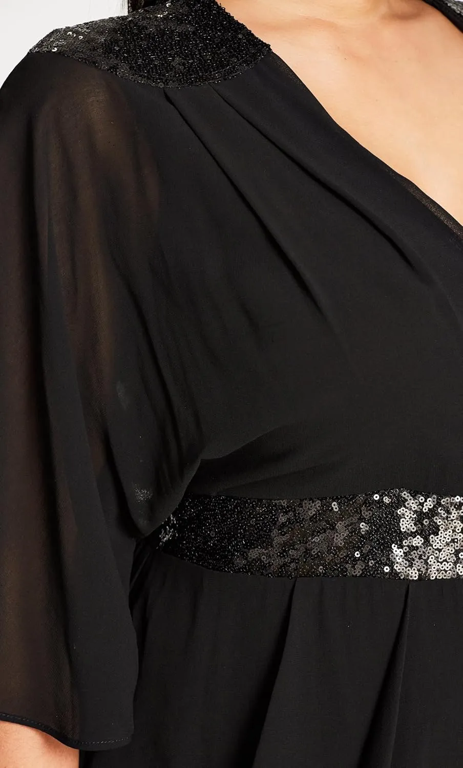 City Chic Women's Plus Size Dress-Sequin Wrap