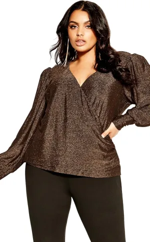 City Chic Women's Plus Size Top - Glowing