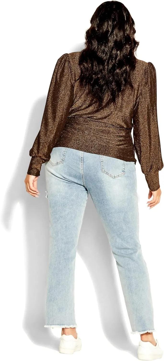 City Chic Women's Plus Size Top - Glowing