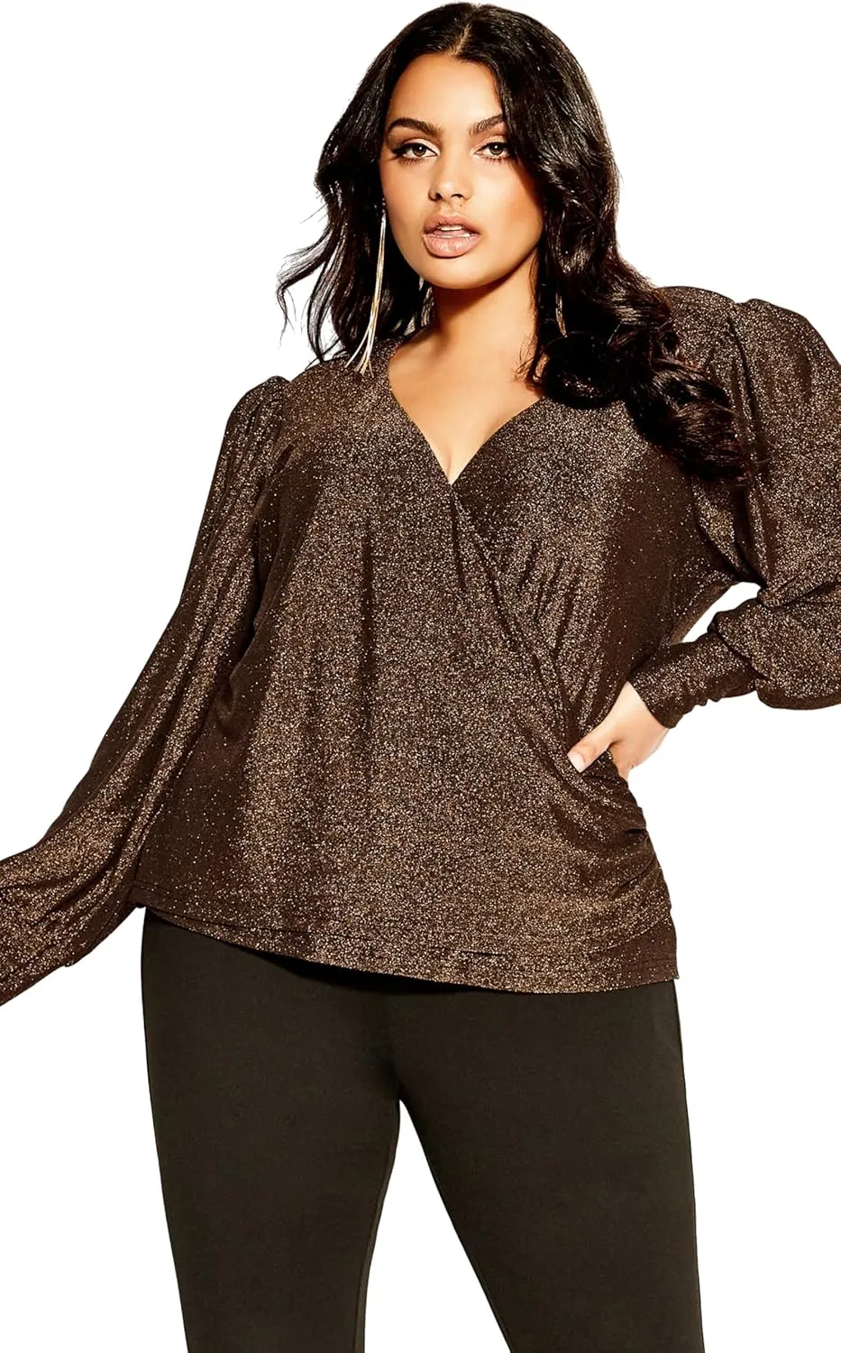 City Chic Women's Plus Size Top - Glowing