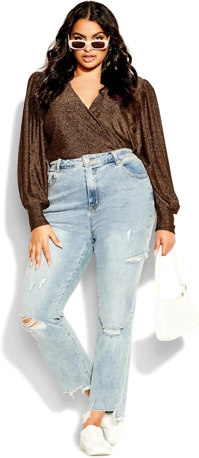 City Chic Women's Plus Size Top - Glowing