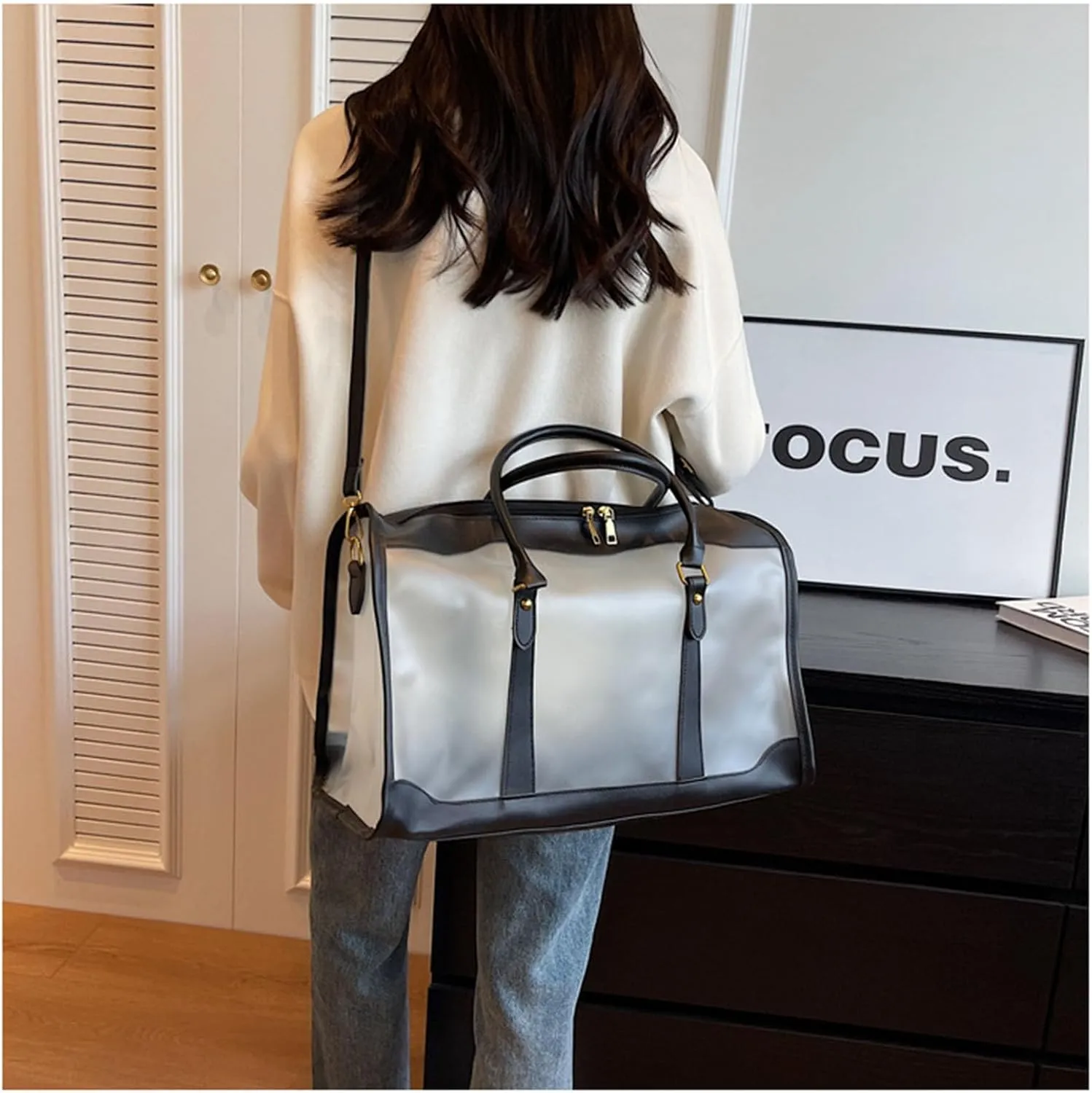 Clear Bag Clear Tote Bag Clear Gym Bag Large Heavy Duty Clear Duffel Bag With Adjustable Strap,For Concerts,Beach