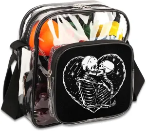 Clear Crossbody Bag Stadium Approved for Women and Men Transparent Messenger Shoulder Bag Clear Purse Bag