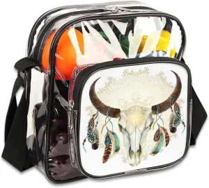 Clear Crossbody Bag Stadium Approved for Women and Men Transparent Messenger Shoulder Bag Clear Purse Bag