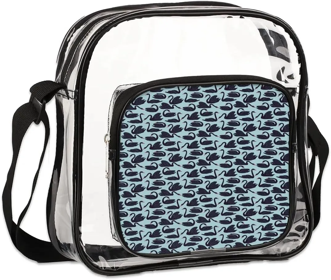 Clear Crossbody Bag Stadium Approved for Women and Men Transparent Messenger Shoulder Bag Clear Purse Bag