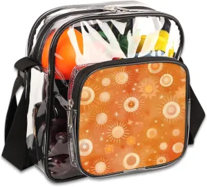 Clear Crossbody Bag Stadium Approved Sun Transparent Bag for Festivals, Sports Events, Concerts,Beach Bag for Women Men Ethic Clear Purse with Front Pocket Messenger Bag with Adjustable Strap