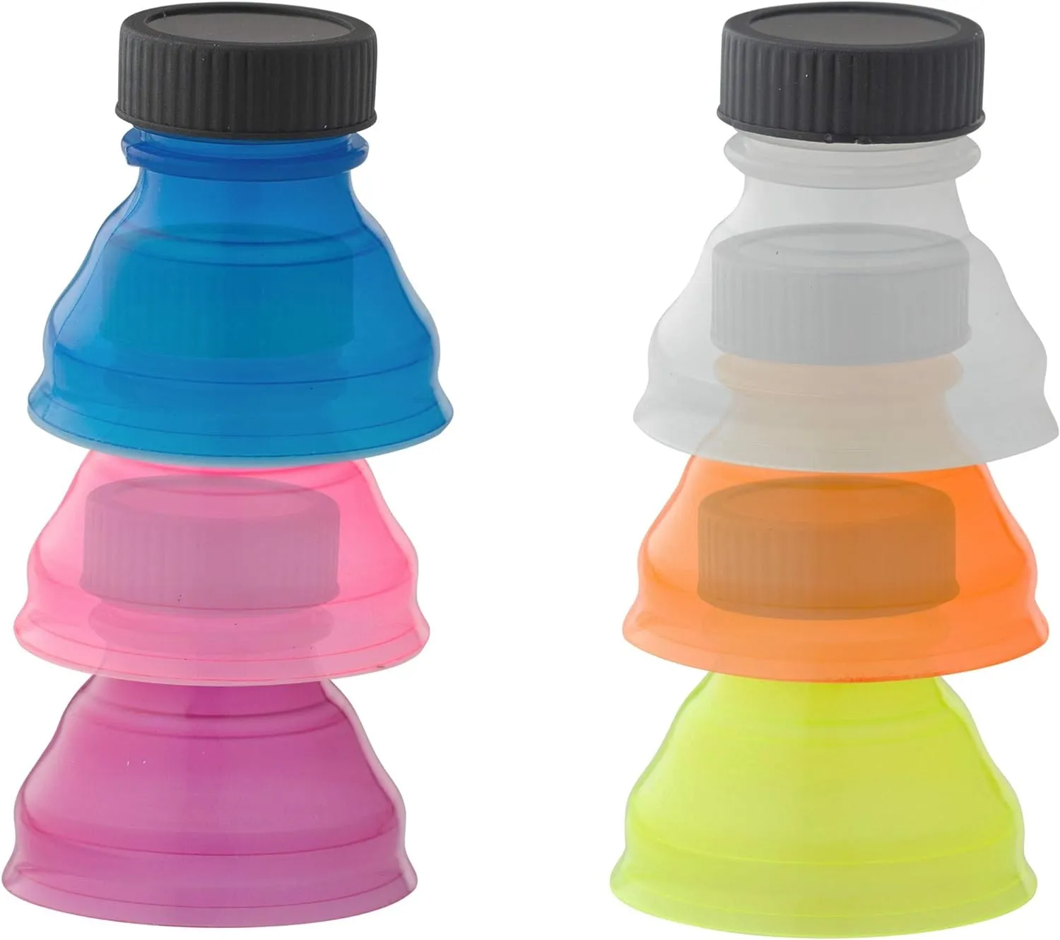 Clear Soda Can Lids (6 Pack) | Superior Can Covers For Soda, Beer, Energy Drinks, Juice, Seltzer | Must-Have Picnic Accessories & Beach Gadgets | BPA-Free Reusable Fizz Lids | By Smart House Inc