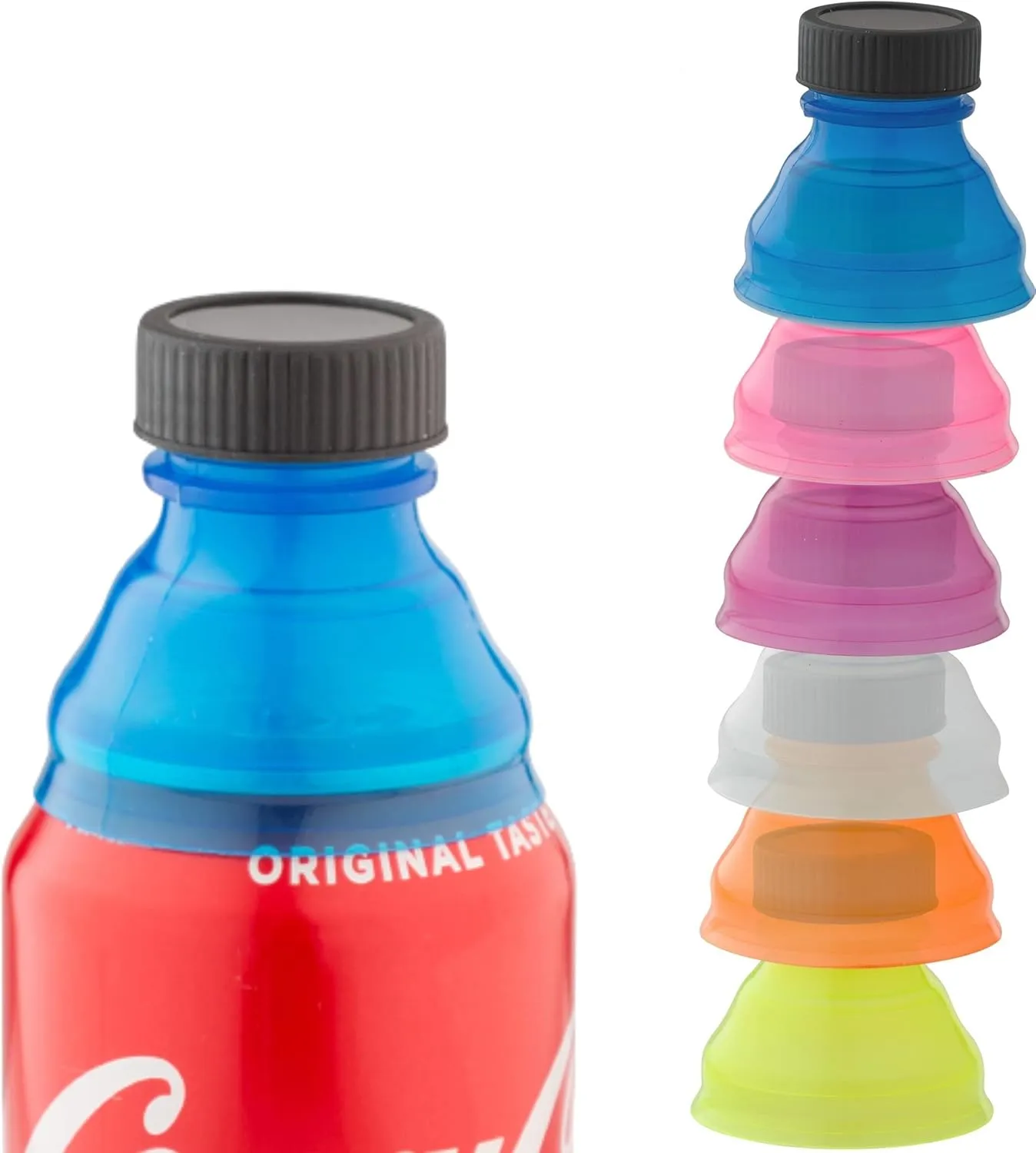 Clear Soda Can Lids (6 Pack) | Superior Can Covers For Soda, Beer, Energy Drinks, Juice, Seltzer | Must-Have Picnic Accessories & Beach Gadgets | BPA-Free Reusable Fizz Lids | By Smart House Inc