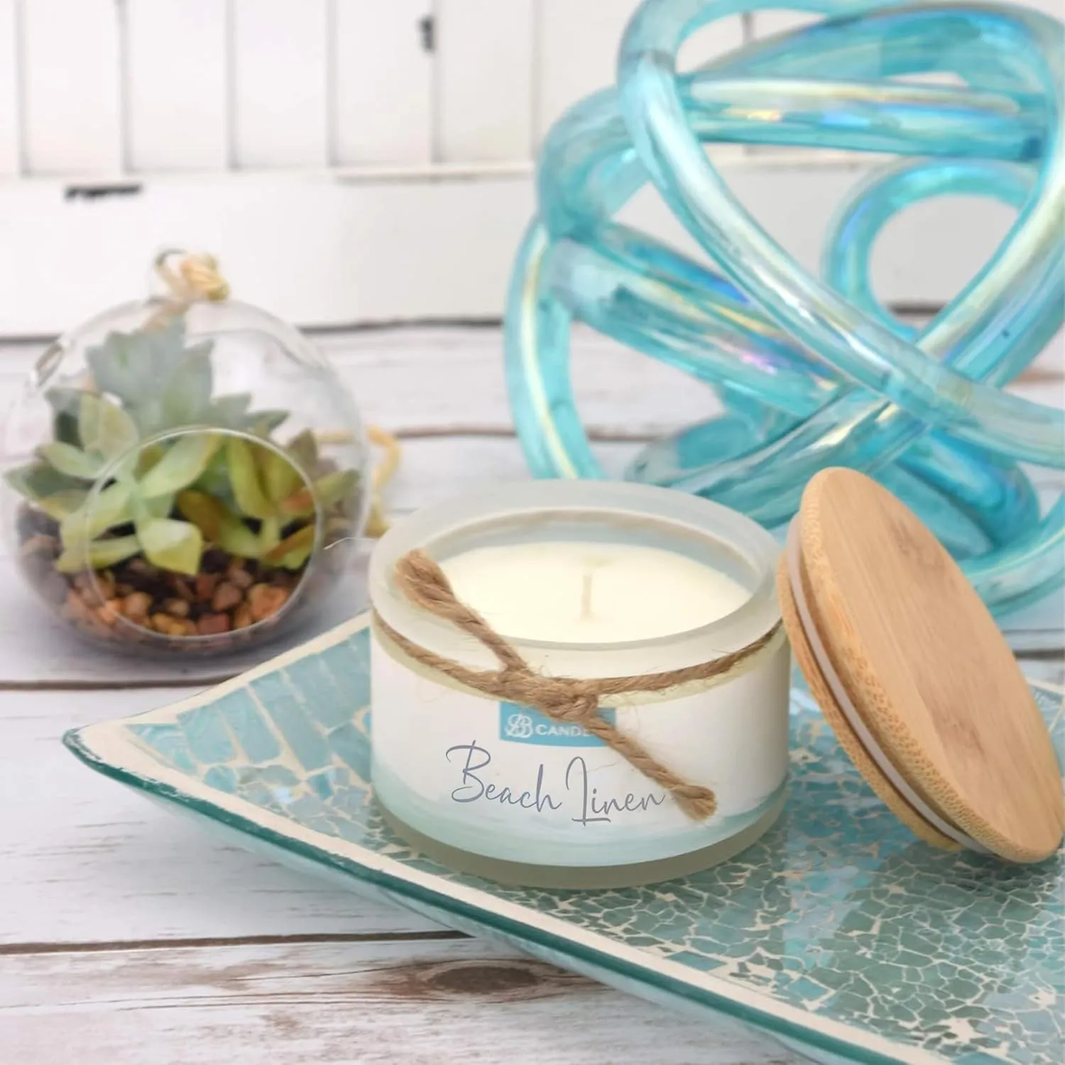 Coastal Essentials Natural Soy Hand Poured Candle, Beach Linen Scent, 4oz, 30  Hours Burn Time