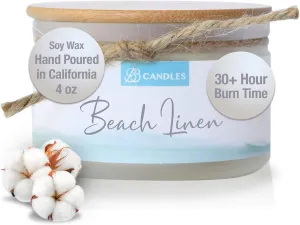 Coastal Essentials Natural Soy Hand Poured Candle, Beach Linen Scent, 4oz, 30  Hours Burn Time
