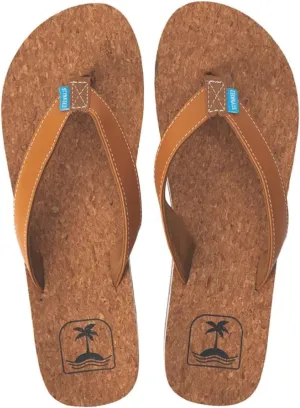 Coconut Infused Unisex Sandals – Ultra Soft Cushion Footbed with Arch Support, Faux Leather Straps, Coconut Scent Soles, Sandals for Beach & Casual Wear | Foot Forming Comfort Cork
