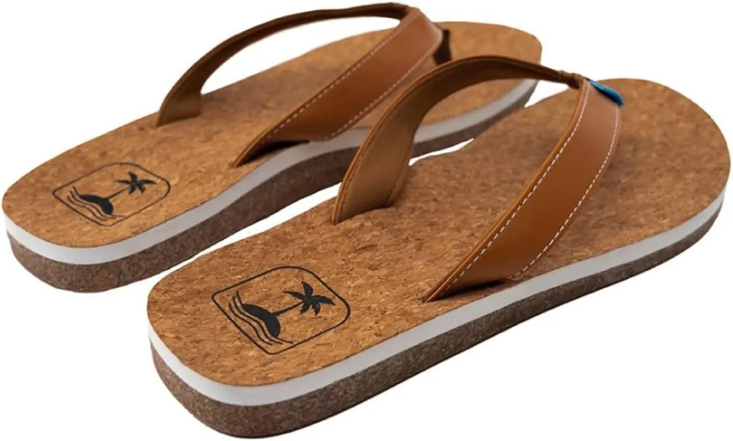 Coconut Infused Unisex Sandals – Ultra Soft Cushion Footbed with Arch Support, Faux Leather Straps, Coconut Scent Soles, Sandals for Beach & Casual Wear | Foot Forming Comfort Cork