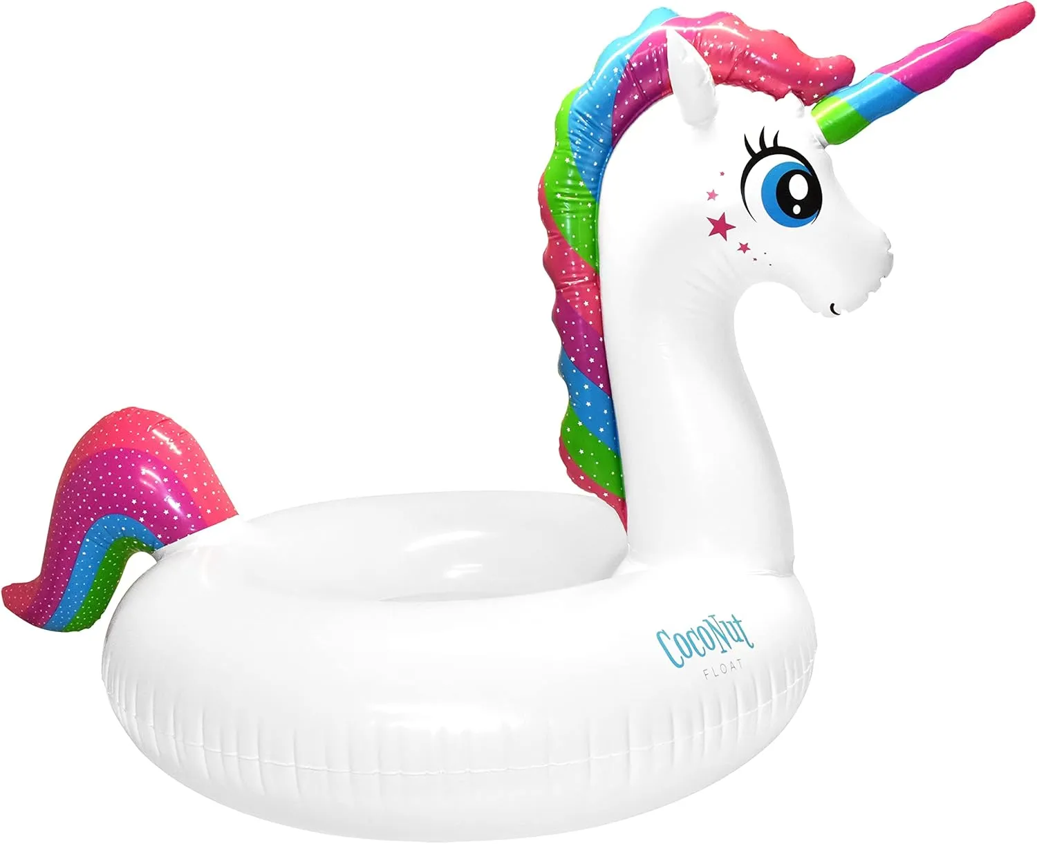 Coconut Outdoor Magical Unicorn Pool Float – Jumbo Inflatable Pool Ring – Durable Long Lasting Lounge Tube and Water Toy – Fun Decoration for Parties, Events – Ages 8  Years