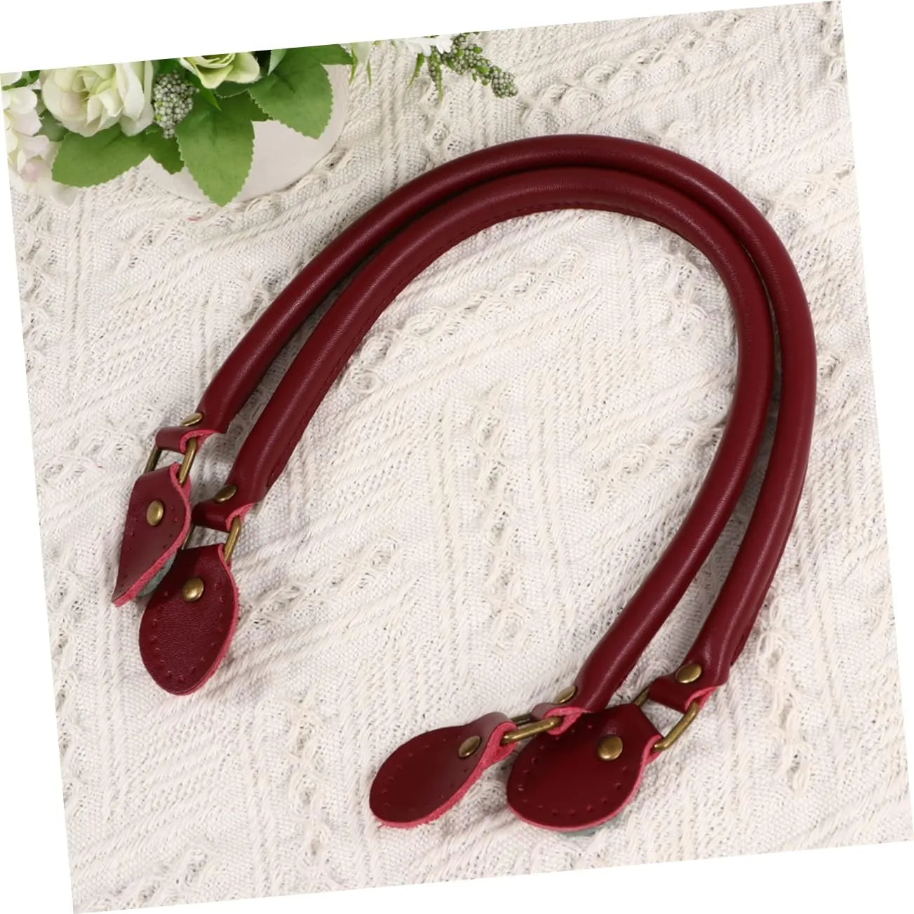 COHEALI 60cm Long Genuine Leather Bag Strap Handbag Belt Tote Bag Handle Replacement Thicken Belt