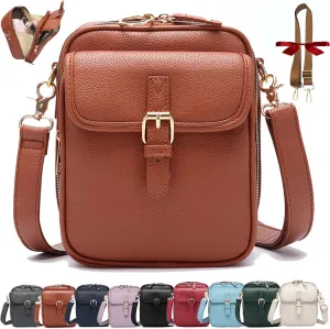 Collaborate Crossbody Leather Bag, Urvashi Leather Small Purse, Collaboraten1 Vintage Shoulder Handbag with Card Slots