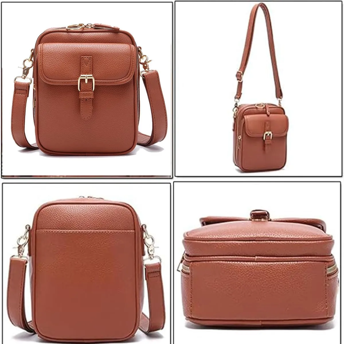Collaboraten1 Crossbody Leather Bag, Urvashi Crossbody Leather Bag for women, Vintage Anti-Theft Messenger Shoulder Bags