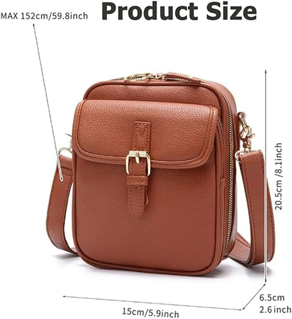 Collaboraten1 Crossbody Leather Bag, Urvashi Crossbody Leather Bag for women, Vintage Anti-Theft Messenger Shoulder Bags