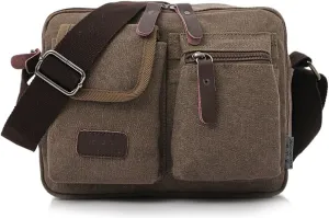 Collsants Small Vintage Canvas Crossbody Purse Travel Shoulder Bags Messenger Satchel Bag