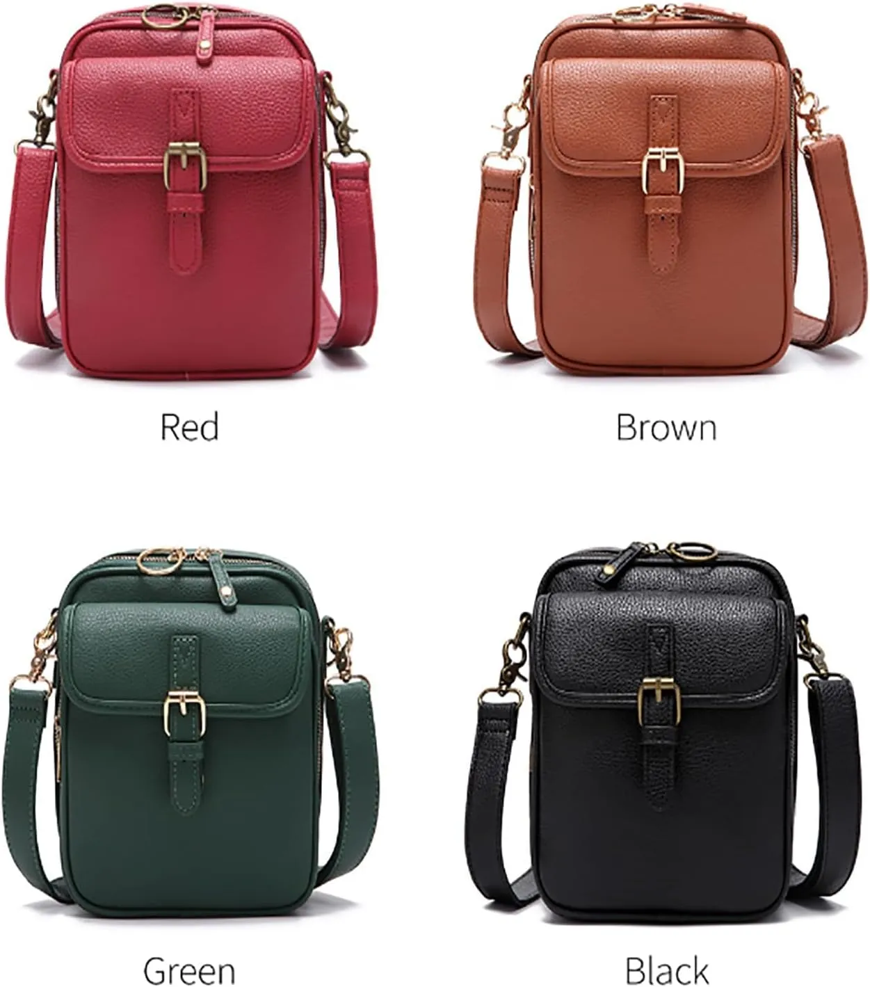 Comebybuy Purse Vintage Mini Messenger Bag, Double Layer Large Capacity Mini Messenger for Women