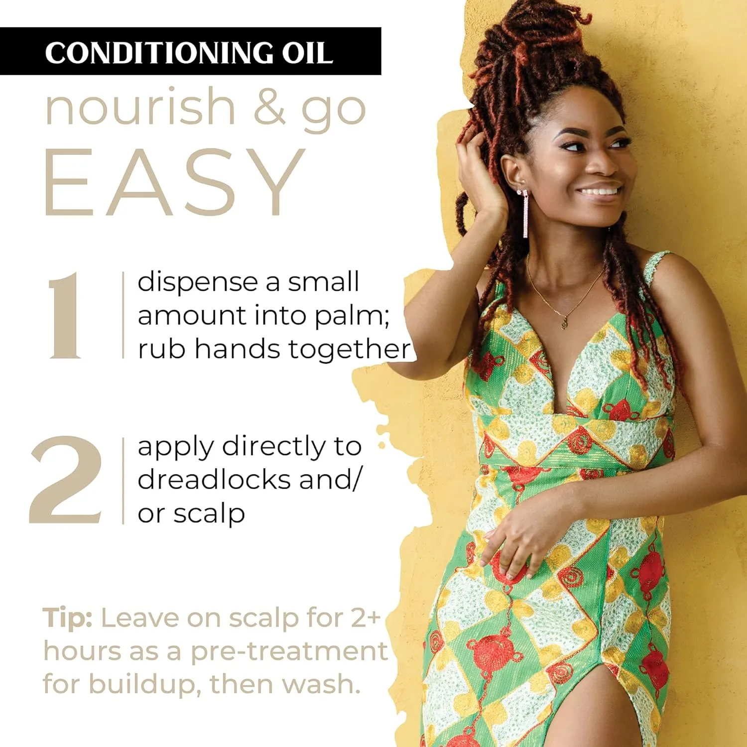 Conditioning Moisturizer for Dry, Damaged, Curly & Frizzy Hair - Organic Grapefruit Dreadlock Oil, 4 oz