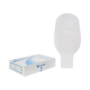 Convatec 401513 SUR-FIT Natura Two-Piece Drainable 12" Pouch with 1-Sided Comfort Panel and Tail Clip, Transparent, 57mm (2 1/4") Flange, 10/BX