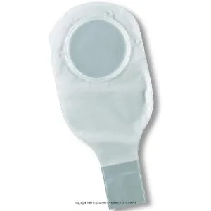 ConvaTec 401515 Natura 14" Two-Piece Drainable Pouch with 1-Sided Comfort Panel, Tail Clip, Transparent, 4" Flange, Pack of 10
