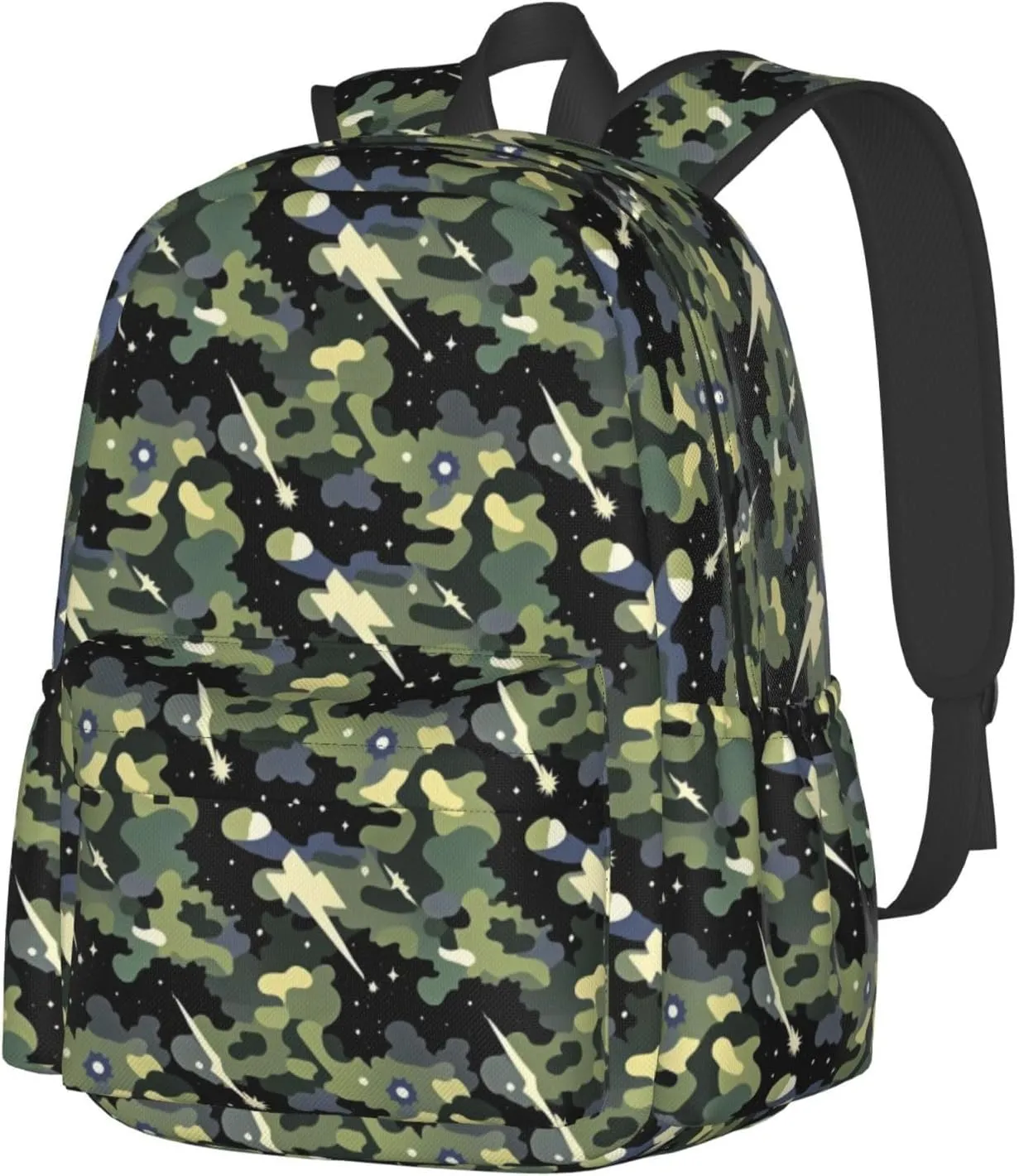 Cosmic Camouflage Stars and Meteors Adult Backpacks 15 Inch Laptop Backpack Travel Bag for Men Women Gifts