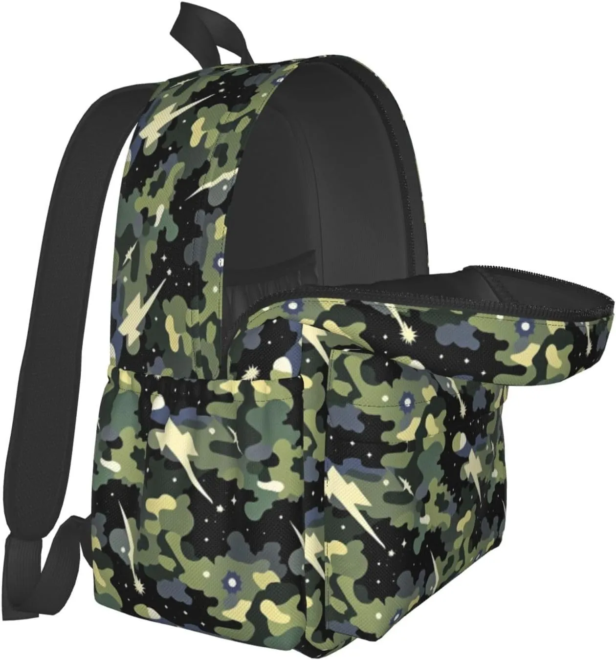 Cosmic Camouflage Stars and Meteors Adult Backpacks 15 Inch Laptop Backpack Travel Bag for Men Women Gifts
