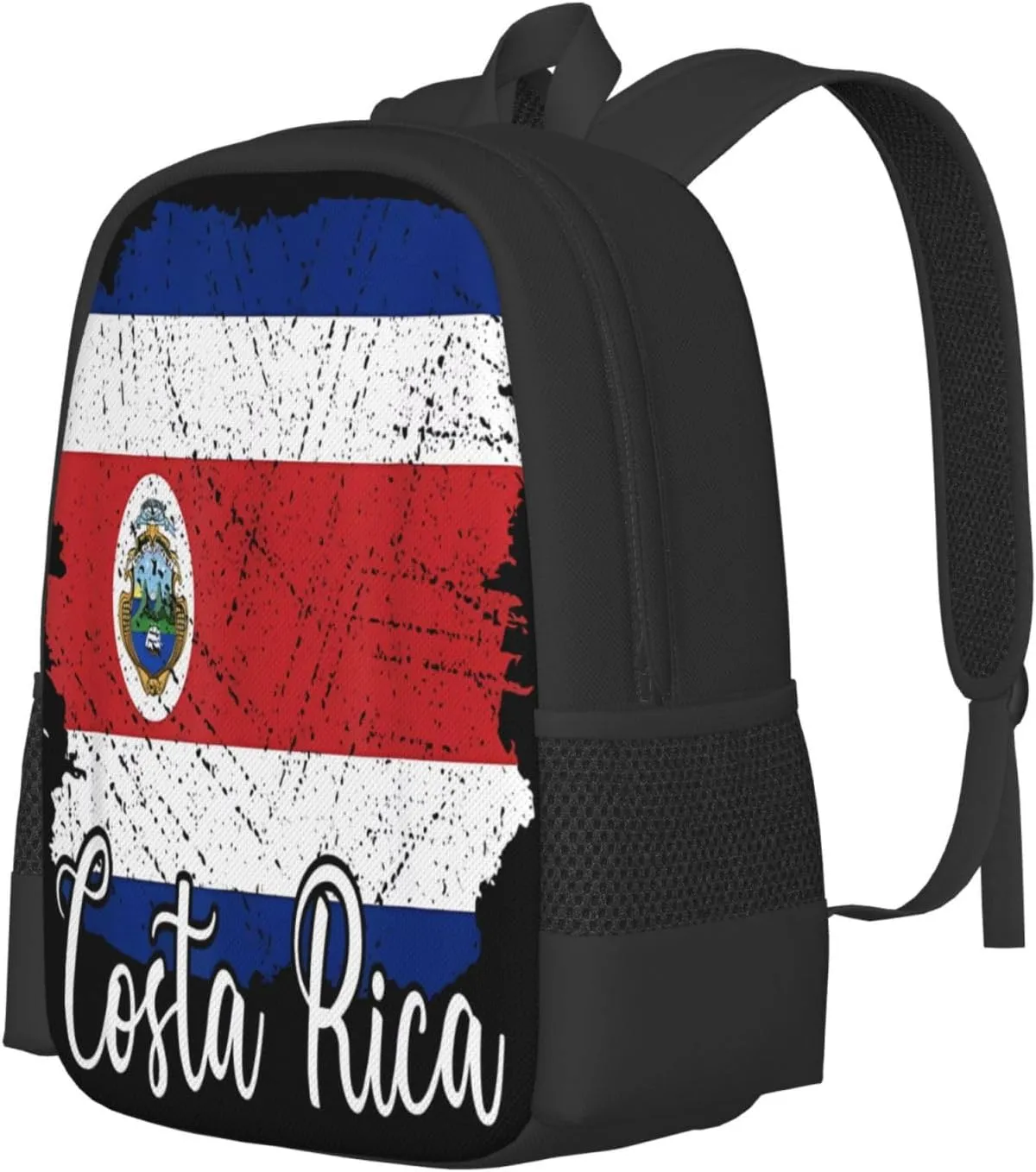 Costa Rica Flag Costa Rican Flags Casual Backpack Large Capacity Backpacks 15 Inch Laptop Back Pack Travel Rucksack Daypack Commuter Bags with Adjustable Strap for Camping