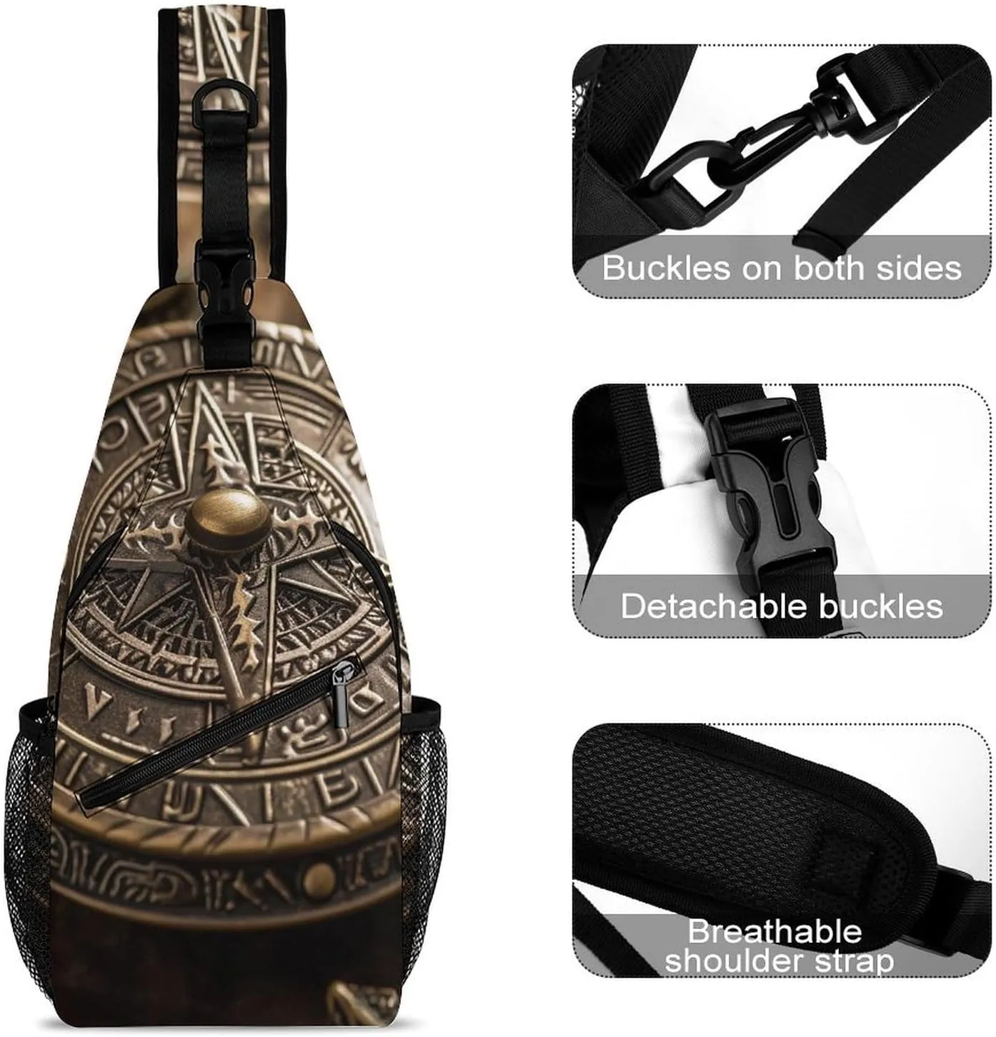 Crossbody Bag for Women Men Chest Bag Pirate Skull Sling Bag Crossbody Shoulder Bag Sling Backpack