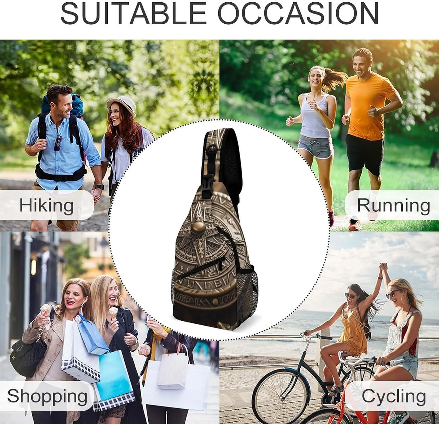 Crossbody Bag for Women Men Chest Bag Pirate Skull Sling Bag Crossbody Shoulder Bag Sling Backpack