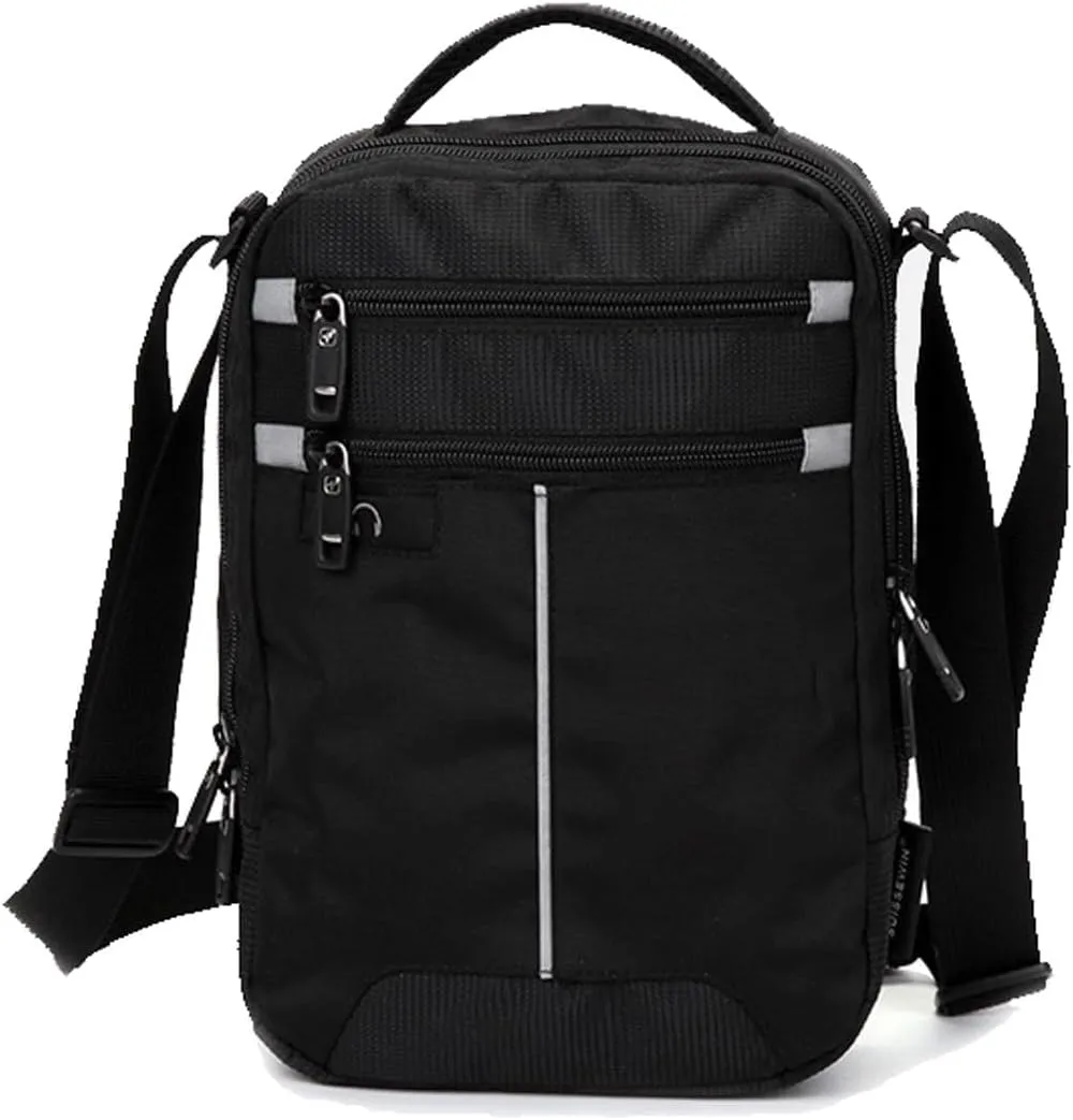Crossbody Bag Men Men's Black Shoulder Bag Small Messenger Briefcase for 9.7" 11" Tablets and Documents
