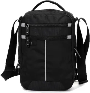 Crossbody Bag Men Men's Black Shoulder Bag Small Messenger Briefcase for 9.7" 11" Tablets and Documents