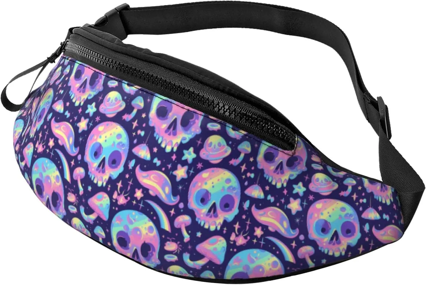 Crossbody Bags For Women Men - Crystal Skull Mushroom Fanny Packs For Women Cross Body, Cross Body Bag Mens