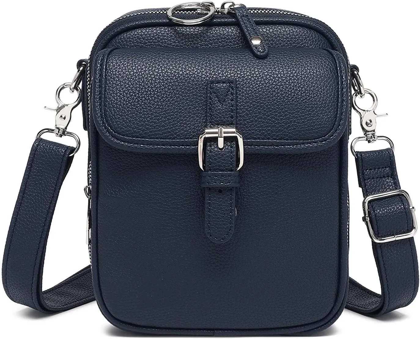 Crossbody Leather Bag, Vintage Large Capacity Messenger Bag with 10 Card Slots