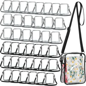 Cunno Clear Crossbody Bag Stadium Approved Messenger PVC Shoulder Purse for Women Work Business Travel Concerts Sports Events