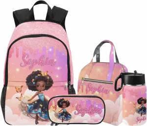 Custom Backpacks for Girls Boys Personalized Name Kids School Backpack Children Casual Daypack Backpacks Customized Kid's Backpack School Bag for Girls Child Back to School Gift