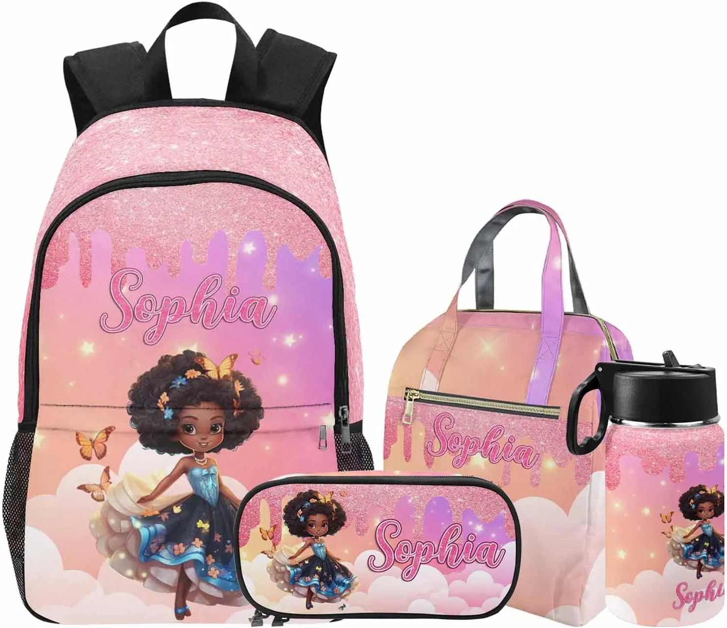 Custom Backpacks for Girls Boys Personalized Name Kids School Backpack Children Casual Daypack Backpacks Customized Kid's Backpack School Bag for Girls Child Back to School Gift