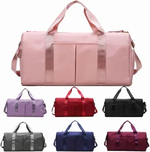 Customized Large Capacity Travel Duffle Bag, Personalized Gym Bag Custom Name Gym Bags, with Wet Dry Pockets & Shoe Compartment, for Men Women duffle bag, Weekend Sport Bag (Project 1)