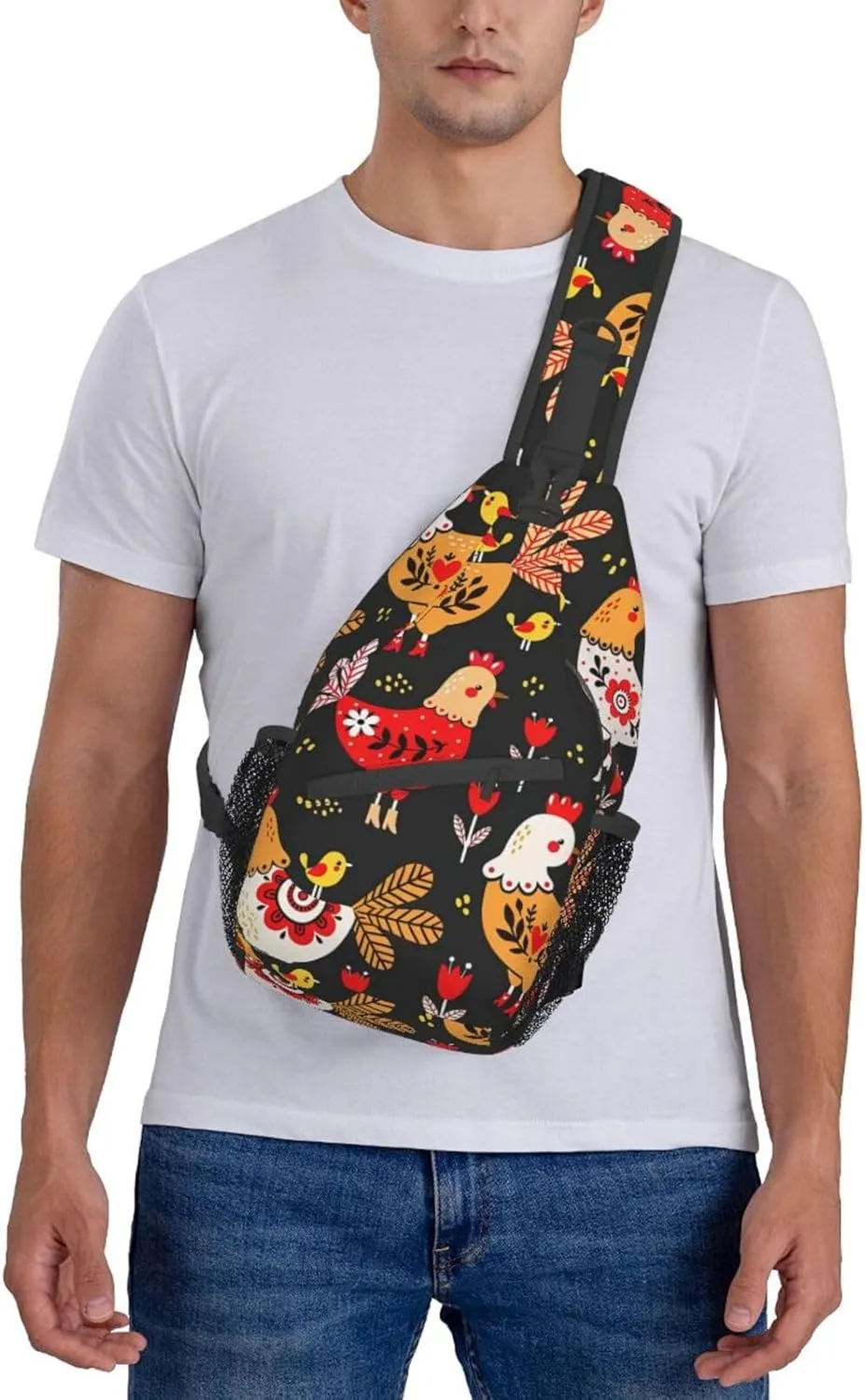 Cute Christmas Owls On Branch Unisex Casual Diagonal Chest Bag,Multipurpose Crossbody Shoulder Bag Hiking Daypack