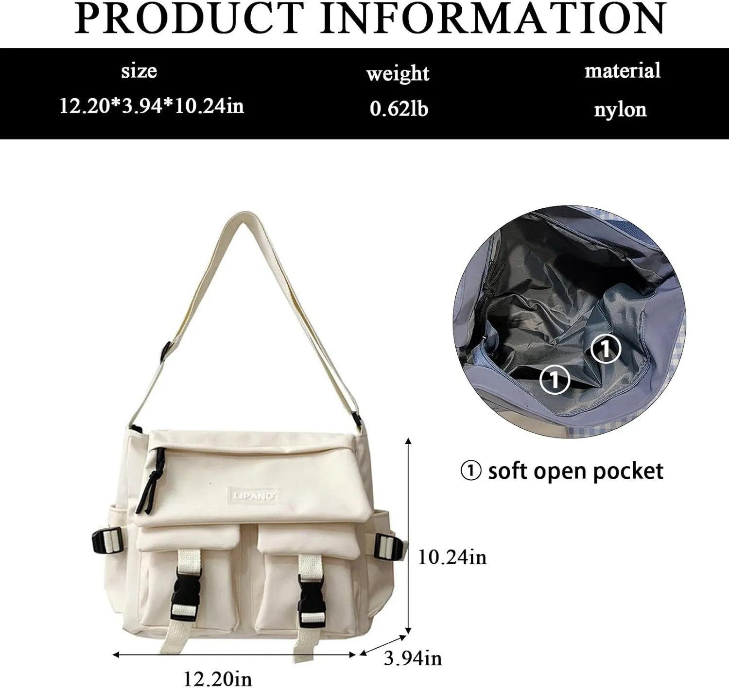 Cute Messenger Bag, Crossbody Bags for Women Kawaii Messenger Bags Purses