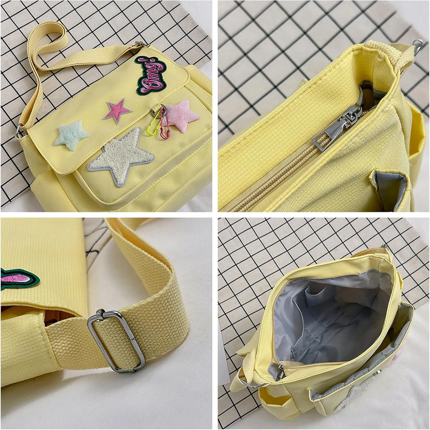 Cute Messenger Bag, Crossbody Bags for Women Kawaii Messenger Bags Purses