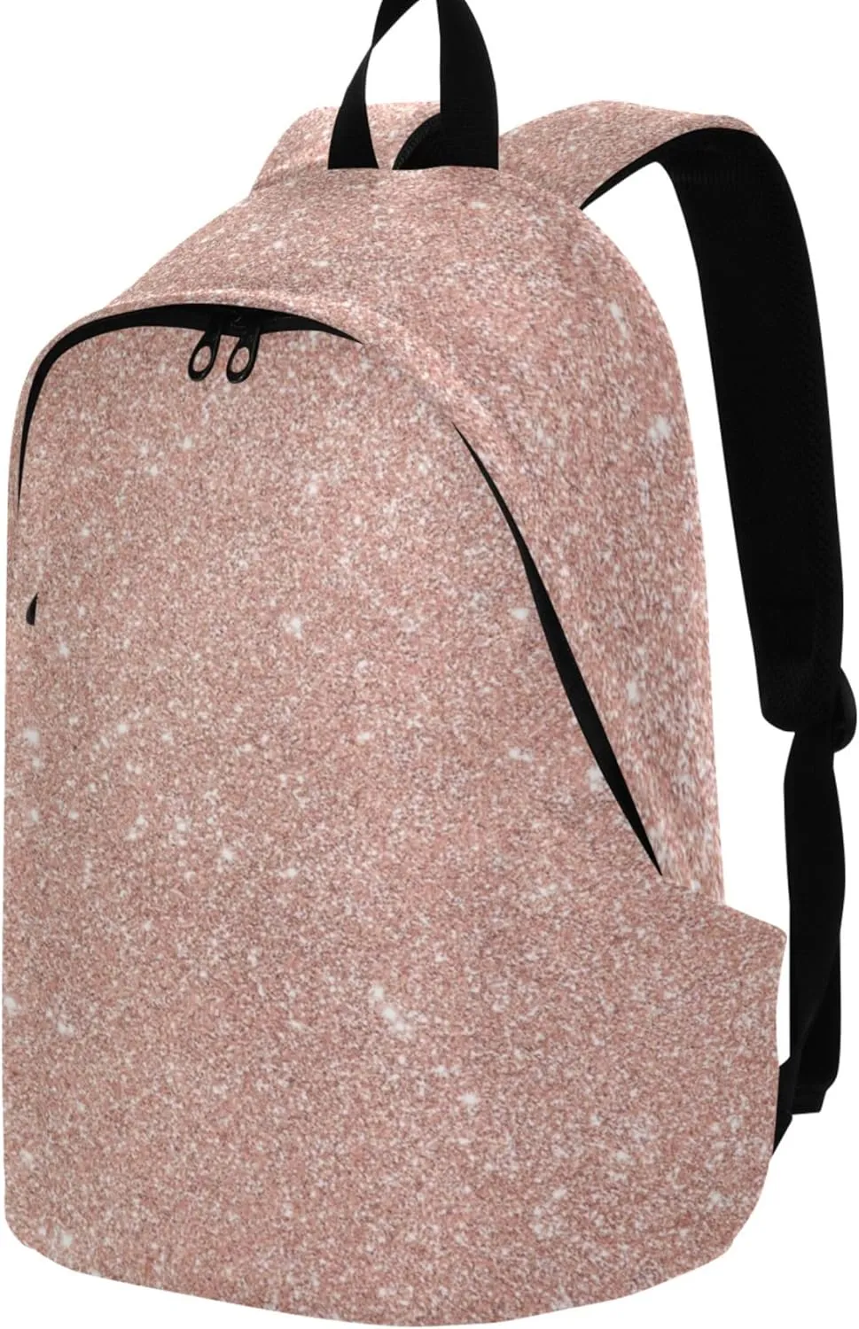 Cute Rose Gold Glitter Fashion Cute Backpack for Women Daypack Cool Teen Backpacks for Girls