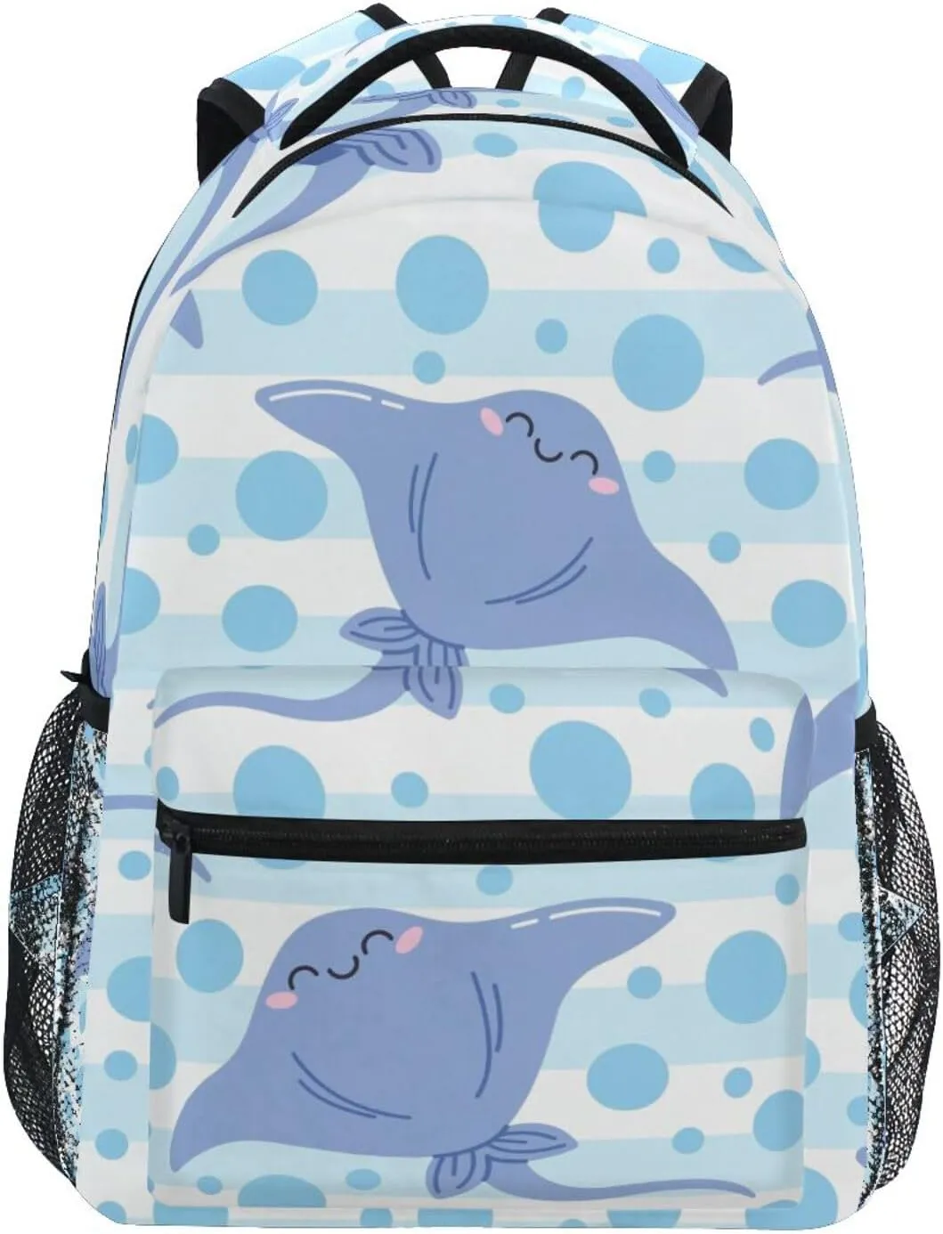 Cute Sea Stingray Boys Girls Kids School Backpacks Bookbag, School Bag Travel Backpack Daypack