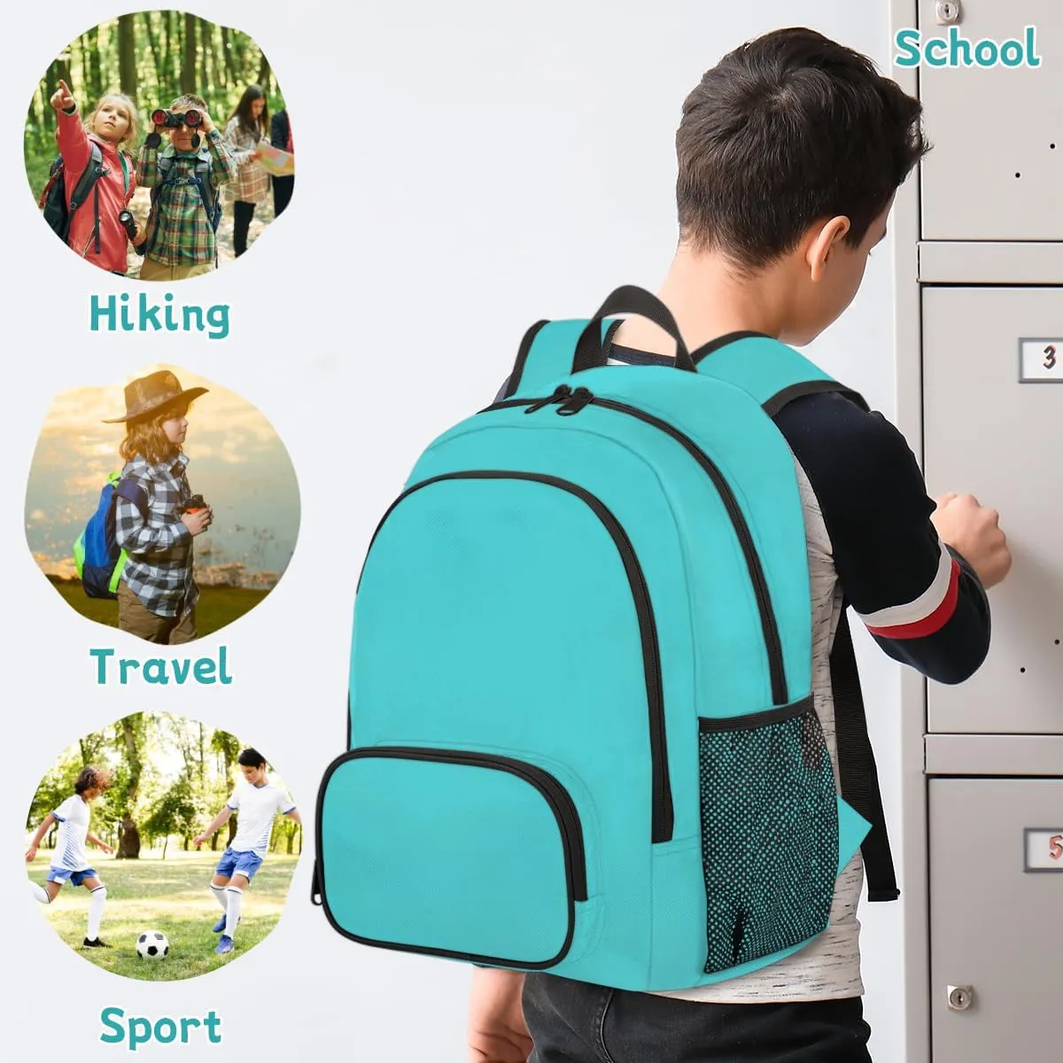 Cyan Travel Laptop Backpack, Waterproof Computer Bag for Women Men Adult, 18.3 Inch Large Work Nurse Teacher Bags Casual Daypack