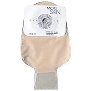 Cymed 81120 11 inch Drainable Colostomy Cut-to-fit Pouch with MicroSkin Adhesive Barrier - up to 1(3/4) inch (45 mm), Without washer, Opaque, Box of 10 pouches